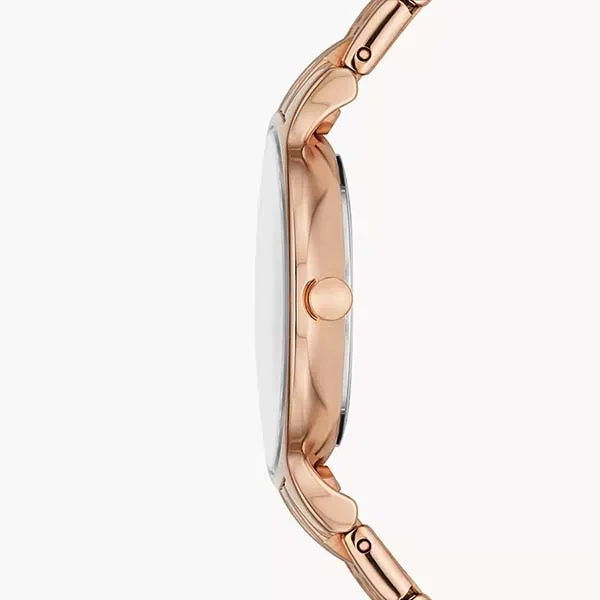 Đồng Hồ Nữ Skagen Anita Lille Three-Hand Rose Gold Stainless Steel Bracelet Watch SKW3128 Màu Vàng Hồng