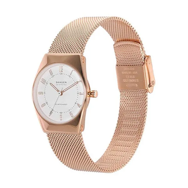 Đồng Hồ Nữ Skagen Watch Grenen Lille Solar P SKW3078 Màu Trắng/ Vàng Hồng