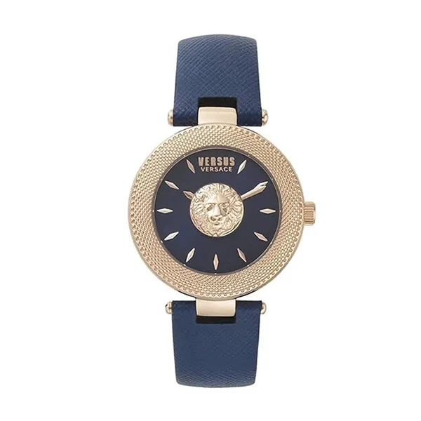 Đồng Hồ Nữ Versace Wristwatch Brick Lane VSP212317 Leather Màu Xanh/ Vàng Hồng