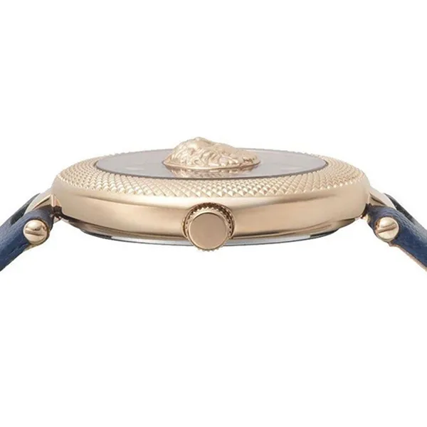 Đồng Hồ Nữ Versace Wristwatch Brick Lane VSP212317 Leather Màu Xanh/ Vàng Hồng