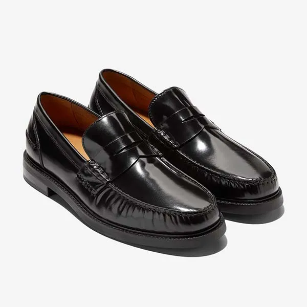 Giày Lười Nam Cole Haan American Classics Pinch Penny Loafer Màu Đen Bóng Size 41 - Giày - Vua Hàng Hiệu