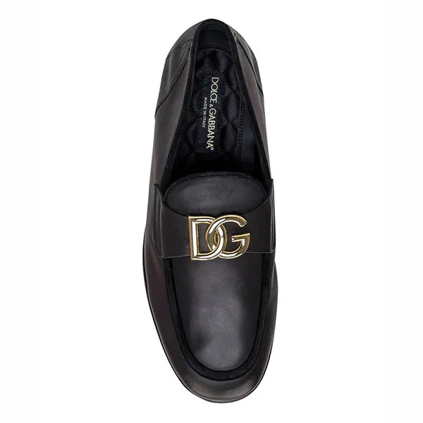 Giày Lười Nam Dolce & Gabbana D&G Plume Loafer Black Màu Đen Size 40