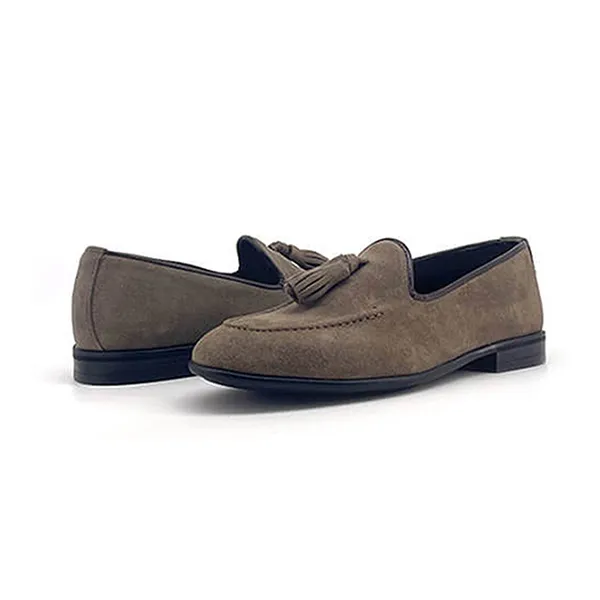 Giày Lười Nam Duca Di Morrone ASCANIO-CAM_TORTORA_TORTORA Màu Nâu Size 40 - Giày - Vua Hàng Hiệu