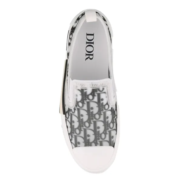 Giày Slip On Dior Logo Oblique 3SN26Y Màu Trắng Đen Size 40 - Giày - Vua Hàng Hiệu
