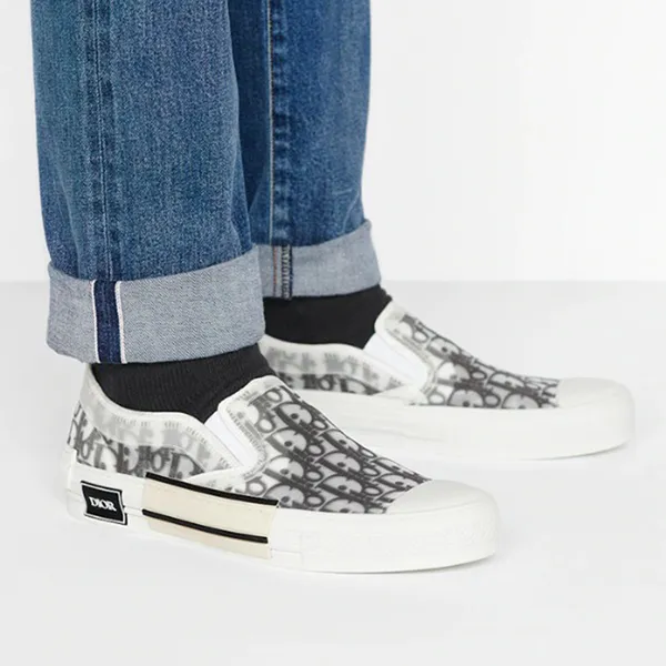 Giày Slip On Dior Logo Oblique 3SN26Y Màu Trắng Đen Size 40 - Giày - Vua Hàng Hiệu