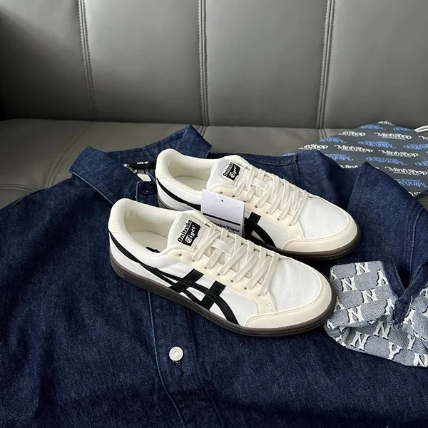 Giày Sneaker Onitsuka Tiger Advanti Cream White Black 1183B799 101 Màu Trắng Đen Size 43.5 - 4