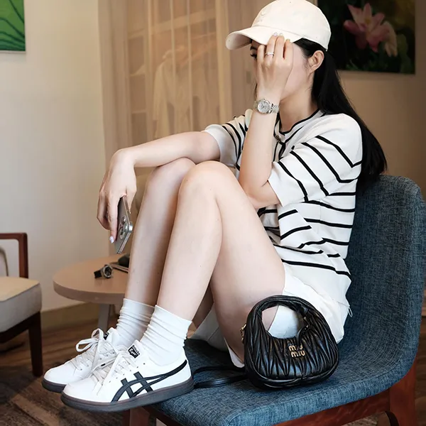 Giày Sneaker Onitsuka Tiger Advanti Cream White Black 1183B799 101 Màu Trắng Đen Size 44 - 1