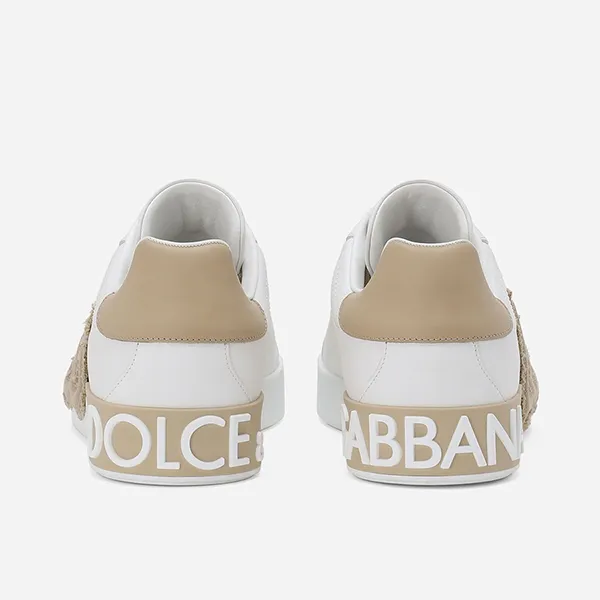 Giày Thể Thao Nam Dolce & Gabbana D&G Calfskin Portofino Sneakers CS1772AT39089694 Màu Trắng Size 40.5 - Giày - Vua Hàng Hiệu