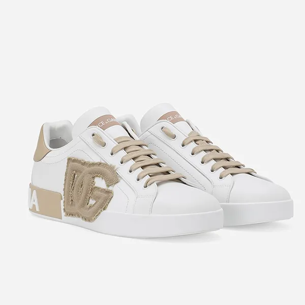 Giày Thể Thao Nam Dolce & Gabbana D&G Calfskin Portofino Sneakers CS1772AT39089694 Màu Trắng Size 40.5 - Giày - Vua Hàng Hiệu