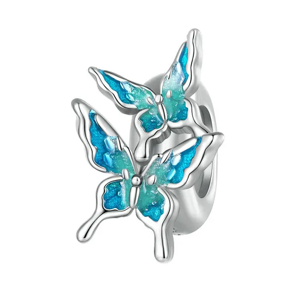 Hạt Vòng Charm Nữ Lili Jewelry Đính Đá CZ Daniela LILI_087087 Màu Bạc Phối Xanh Dương - Trang sức - Vua Hàng Hiệu