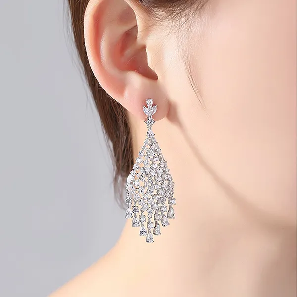 Khuyên Tai Nữ Kya Jewel Chandelier KIER0005 Màu Bạc