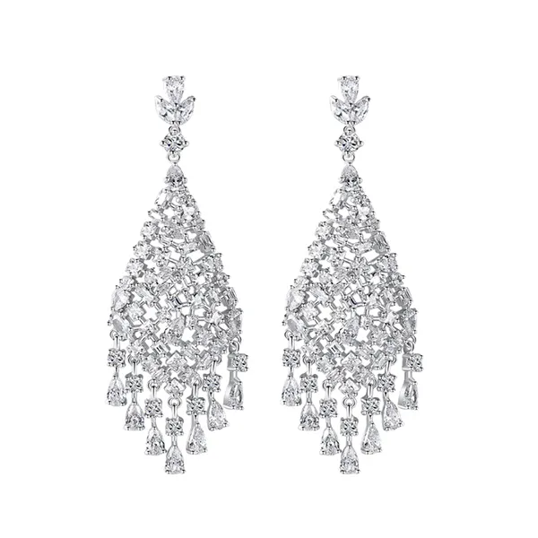 Khuyên Tai Nữ Kya Jewel Chandelier KIER0005 Màu Bạc