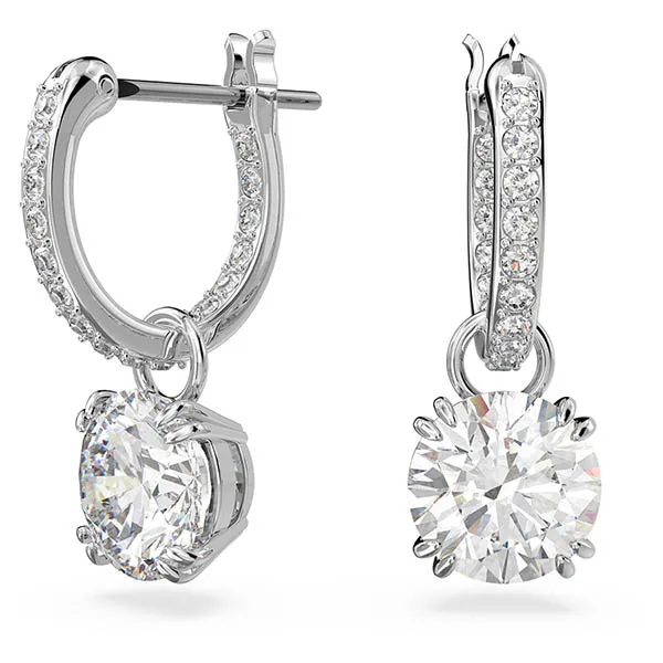Khuyên Tai Swarovski Constella Drop Earrings Round Cut, White, Rhodium Plated 5636717 Màu Bạc - Trang sức - Vua Hàng Hiệu