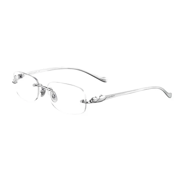 Kính Mắt Cận Nam Cartier Eyeglasses CT0058O 003 Màu Bạc - Kính mắt - Vua Hàng Hiệu