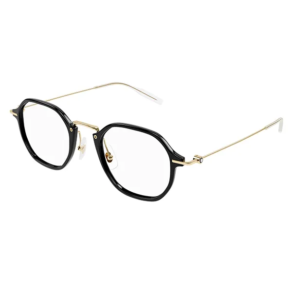 Kính Mắt Cận Nam Montblanc MB0296O 001 Eyeglasses Màu Đen Vàng