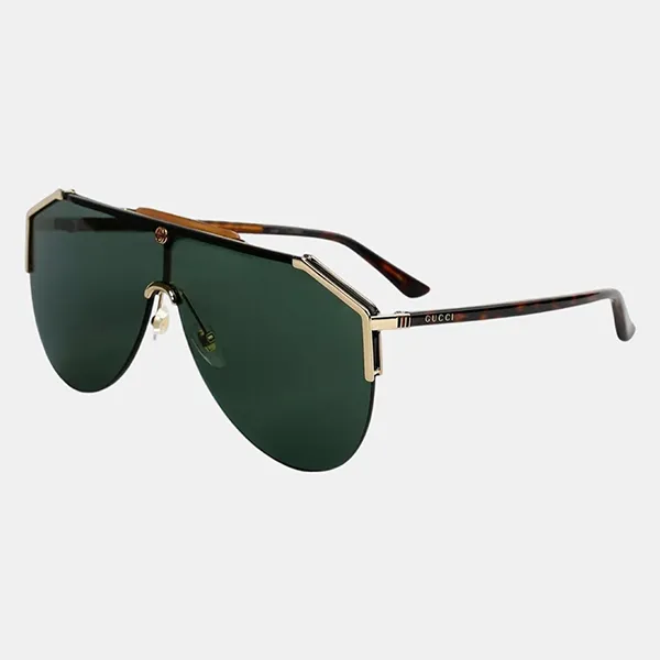 Kính Mát Gucci Sunglasses Green Shield Gold GG0584S 002 Màu Xanh Green - 3