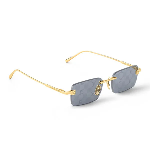 Kính Mát Louis Vuitton LV Pure Low Square Sunglasses Z2194U Màu Đen Vàng
