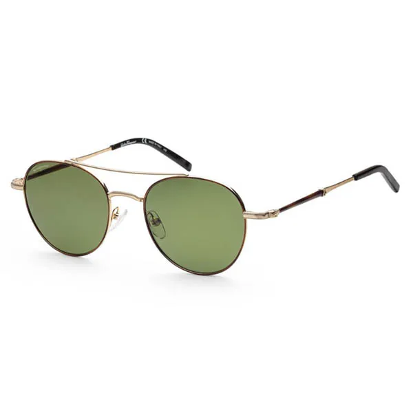 Kính Mát Nam Salvatore Ferragamo Fashion 51mm Shiny Gold Sunglasses SF224S-726 Màu Xanh Lá - Kính mắt - Vua Hàng Hiệu