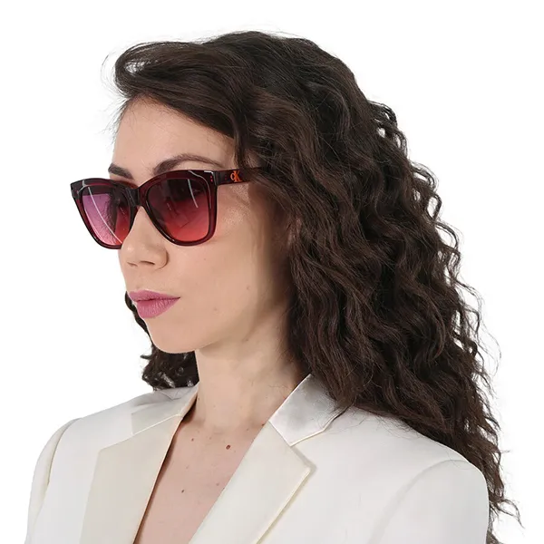 Kính Mát Nữ Calvin Klein CK Cherry Square Sunglasses CKJ22608S-679 Màu Đỏ - Kính mắt - Vua Hàng Hiệu