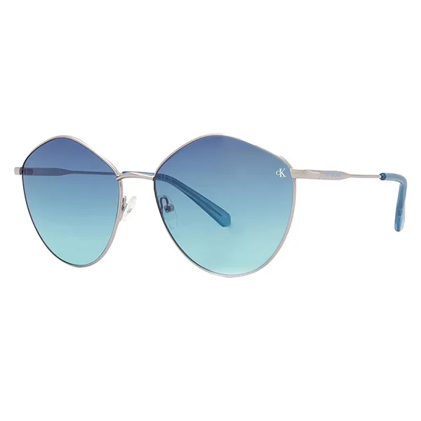 Kính Mát Nữ Calvin Klein CK Silver Sunglasses CKJ22202S-040 Màu Bạc Xanh - Kính mắt - Vua Hàng Hiệu