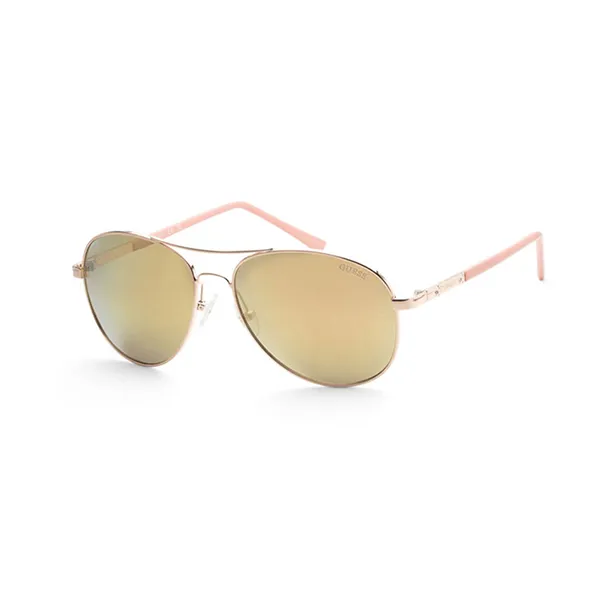 Kính Mát Nữ Guess 60mm Shiny Rose Gold Sunglasses GF0295-28U Màu Vàng Hồng - Kính mắt - Vua Hàng Hiệu