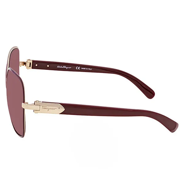 Kính Mát Nữ Salvatore Ferragamo Bordeaux Gradient Square Ladies Sunglasses SF150S 728 59 Màu Nâu Đỏ - Kính mắt - Vua Hàng Hiệu