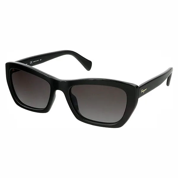 Kính Mát Nữ Salvatore Ferragamo Fashion 55mm Black Sunglasses SF958S-001 Màu Đen