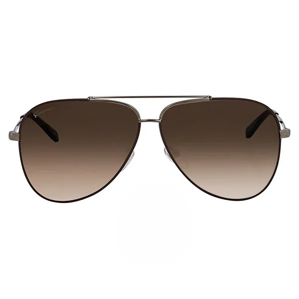 Kính Mát Nữ Salvatore Ferragamo Fashion 60mm Shiny Brown Sunglasses SF131S 211 60 Màu Nâu - Kính mắt - Vua Hàng Hiệu