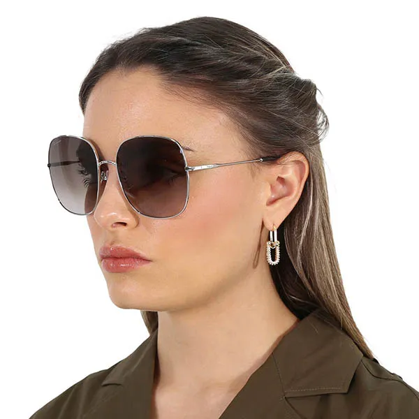 Kính Mát Nữ Salvatore Ferragamo Grey Gradient Square Ladies Sunglasses SF300S 041 59 Màu Xám Bạc
