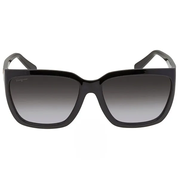 Kính Mát Nữ Salvatore Ferragamo Grey Rectangular Ladies Sunglasses SF1018S 001 59 Màu Đen - Kính mắt - Vua Hàng Hiệu