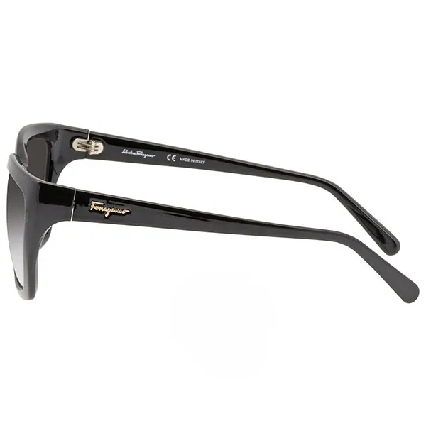 Kính Mát Nữ Salvatore Ferragamo Grey Rectangular Ladies Sunglasses SF1018S 001 59 Màu Đen - Kính mắt - Vua Hàng Hiệu