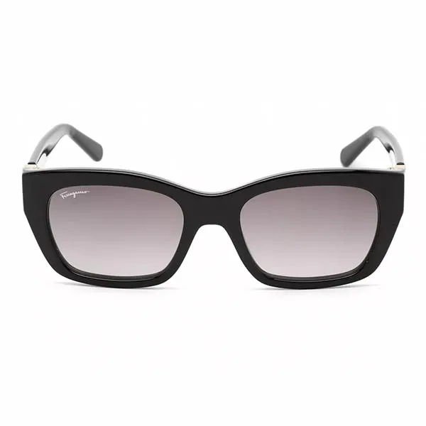 Kính Mát Nữ Salvatore Ferragamo Grey Square Ladies Sunglasses SF1012S 001 53 Màu Đen