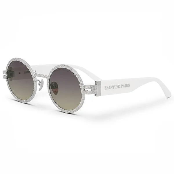 Kính Mát Saint De Paris & Crew No 9 Petite Gabrielle White Silver Sunglasses Màu Trắng Bạc - Kính mắt - Vua Hàng Hiệu