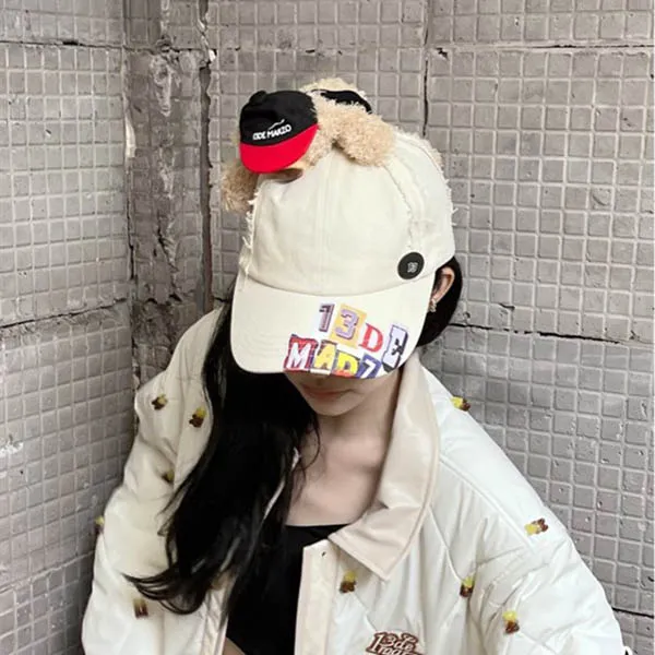 Mũ 13 De Marzo Bear Cap Màu Trắng Kem
