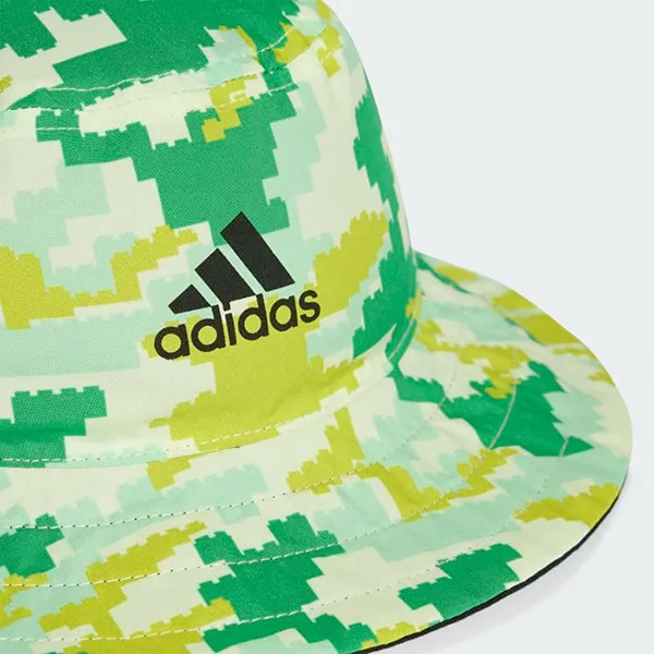 Mũ Adidas Trẻ Em Kid x Lego Play Bucket Hat HT6363 Hai Mặt Màu Đen Xanh - Mũ nón - Vua Hàng Hiệu