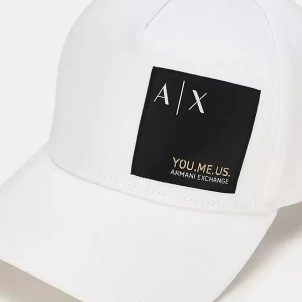 Mũ Armani Exchange Square Logo Patch Cap Màu Trắng - Mũ nón - Vua Hàng Hiệu