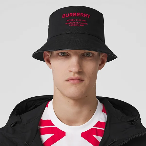Mũ Burberry Black With Logo Embroidered 80534741 Màu Đen