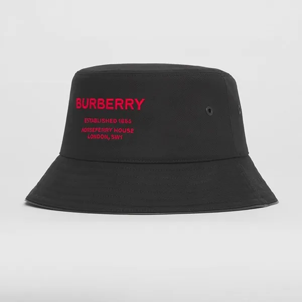 Mũ Burberry Black With Logo Embroidered 80534741 Màu Đen