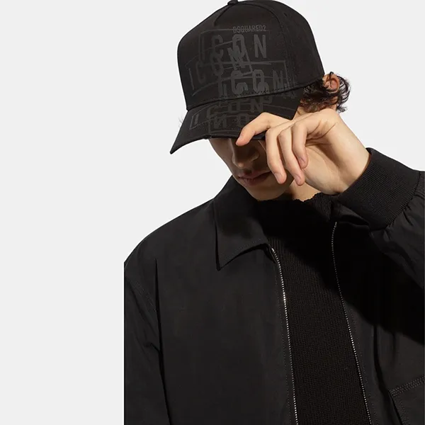 Mũ Dsquared2 Icon Baseball Cap BCM0789 05C00001 M436 Màu Đen - Mũ nón - Vua Hàng Hiệu