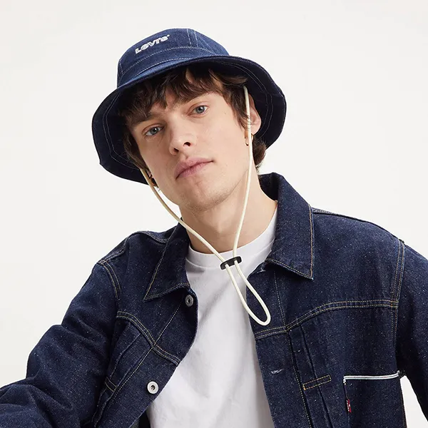 Mũ Levi's Denim Bucket Hat Jeans Blue D7255-0001 Màu Xanh Đậm - Mũ nón - Vua Hàng Hiệu