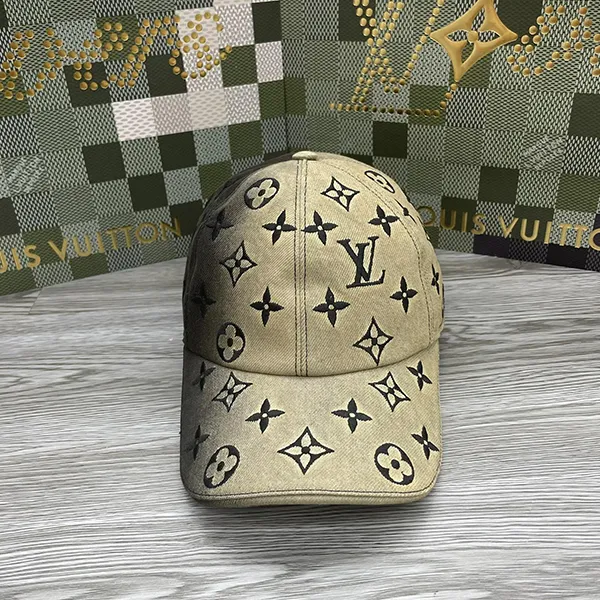 Mũ Louis Vuitton LV Cap Monogram Gradient M7263M Màu Be Đen Size M