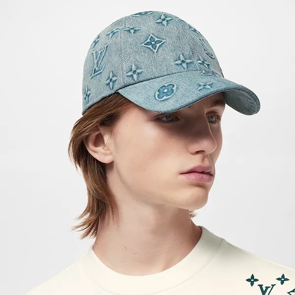 Mũ Louis Vuitton LV Monogram Washed Cap M7156L Màu Xanh Denim - Mũ nón - Vua Hàng Hiệu