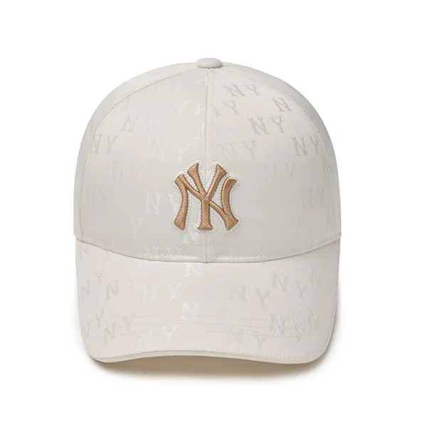 Mũ MLB Classic Monogram Structure Ball Cap New York Yankees 3ACPM014N-50CRS Màu Trắng Kem - 1