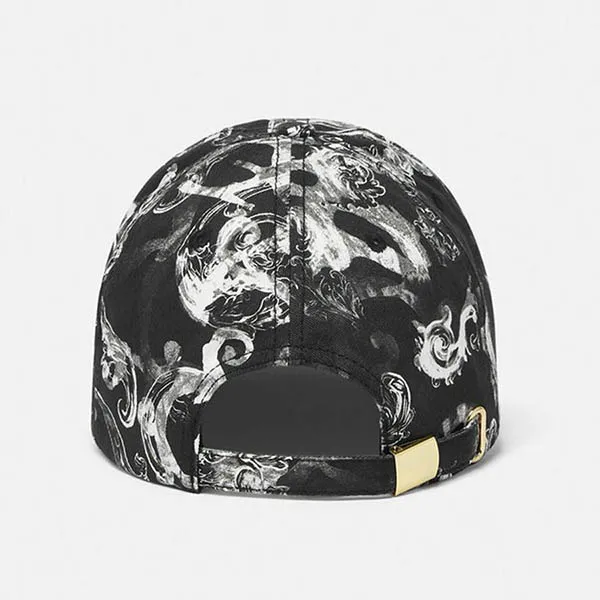Mũ Nam Versace Jeans Couture Watercolor Couture Baseball Cap Màu Đen Trắng