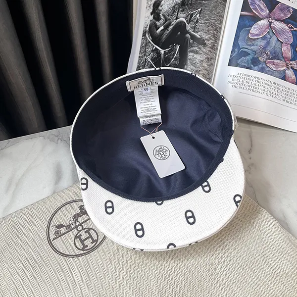 Mũ Nữ Hermès Chaine d'Ancre Casquette White Ladies Màu Trắng Size 58