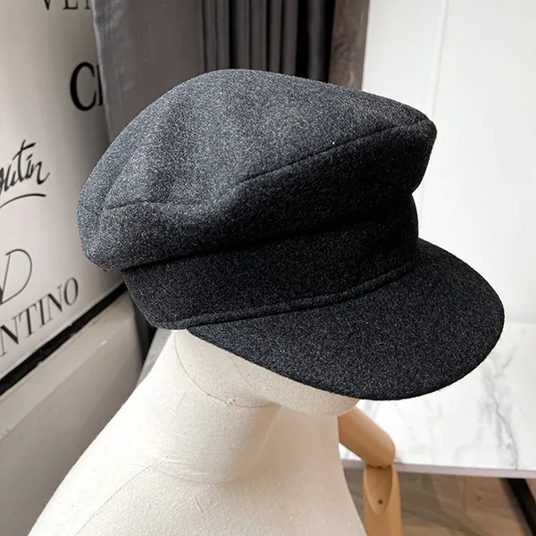 Mũ Nữ Hermès Newsboy Cap Màu Đen Size 57
