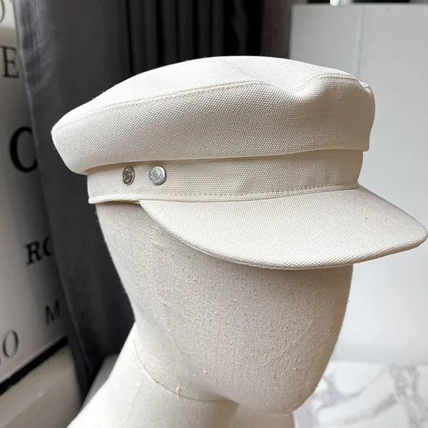 Mũ Nữ Hermès Newsboy Cap Màu Trắng Size 57