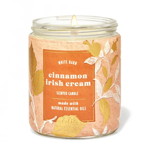 Nến Thơm Bath & Body Works Cinnamon Irish Cream Single Wick Candle 198g - 2
