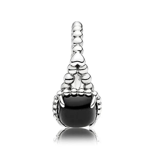 Nhẫn Nữ Pandora Vibrant Spirit Ring With Cabochon Black Crystal 197188NCK Màu Bạc Đen Size 56