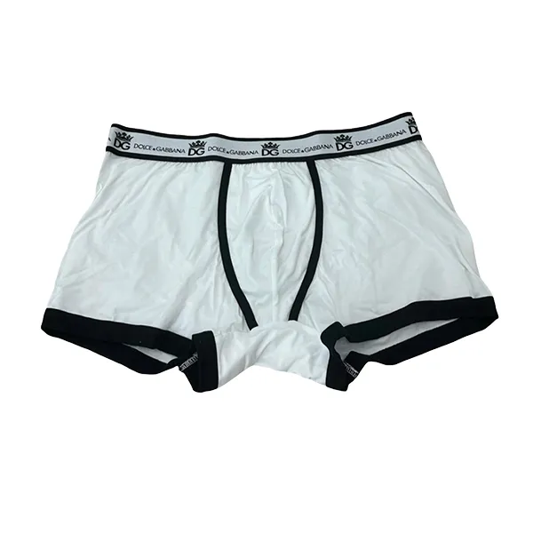 Quần Lót Nam Dolce & Gabbana D&G M4B06J FUEB0 Màu Trắng Viền Đen Size 4 - Thời trang - Vua Hàng Hiệu